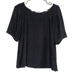 Chloé Black Silk Button Back Blouse Size Medium
